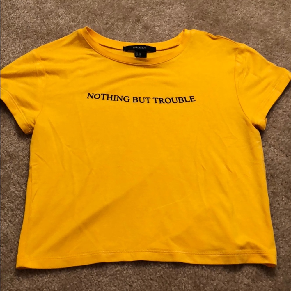 Yellow crop top